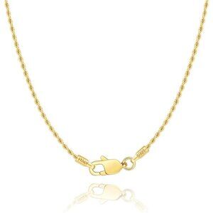 18K Gold Chain Necklace Super Shiny & Durable